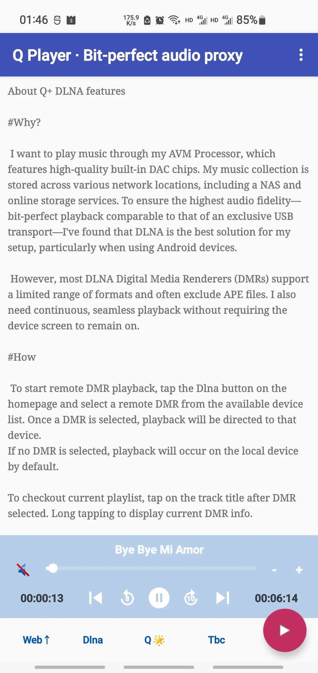Q+ Player, DLNA Proxy DMR Geek screenshot